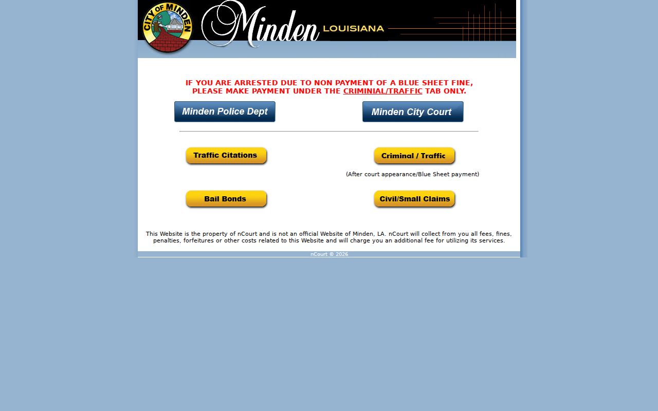 Minden court docket payment vendor boundary
